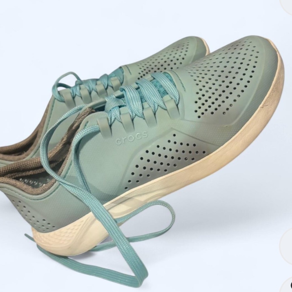 CROCS Green Sneakers with Ventilation Design
